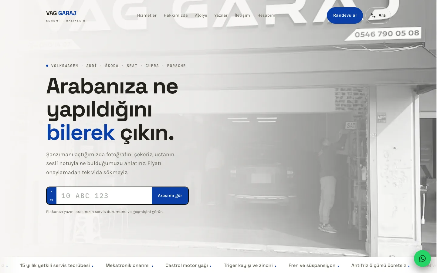 Ustanot — oto servis yönetim platformu — Vag Garaj kurulumu