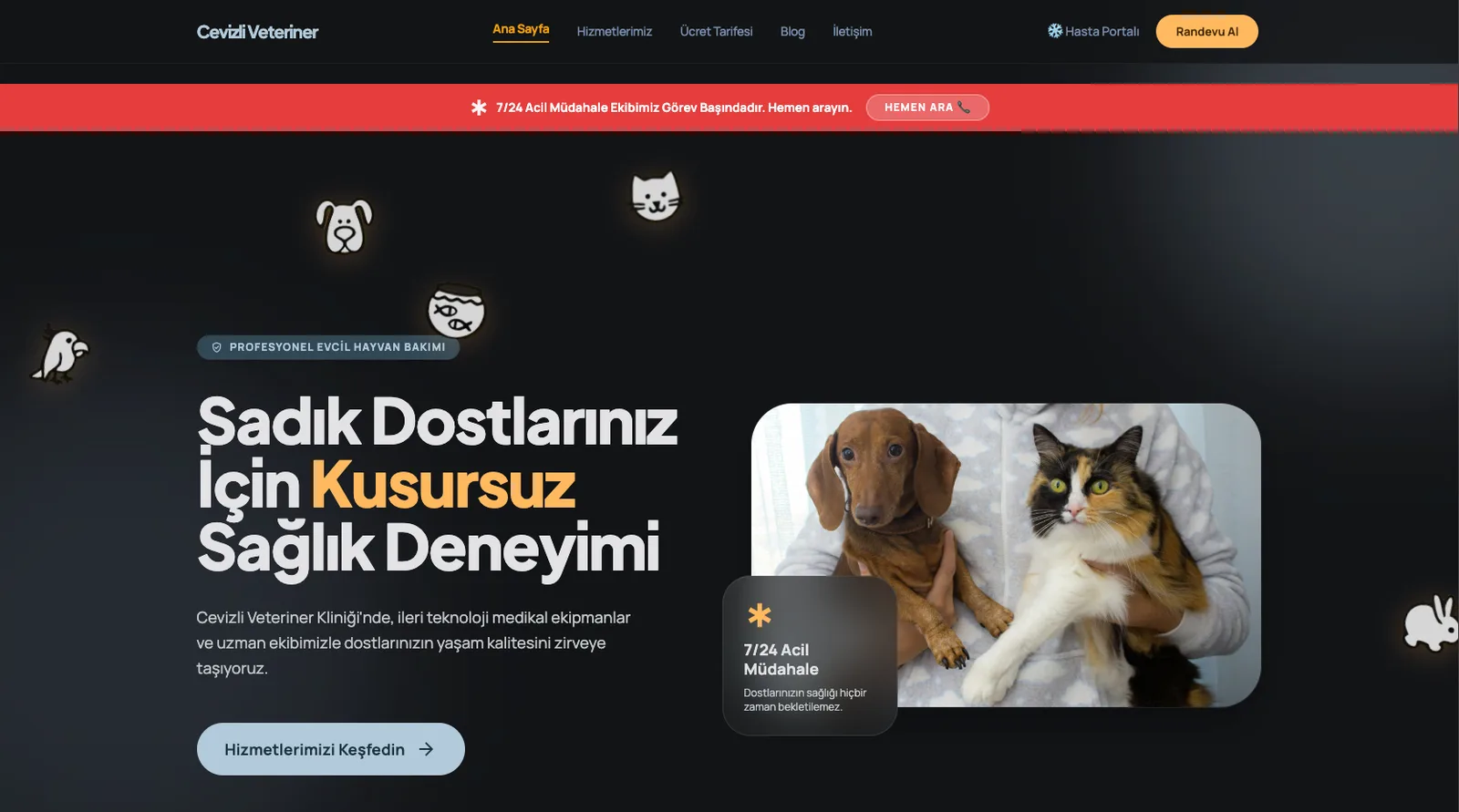 Cevizli Veteriner ekran görüntüsü