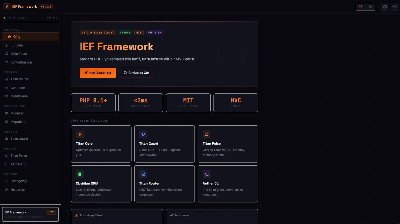 IEF Framework ekran görüntüsü