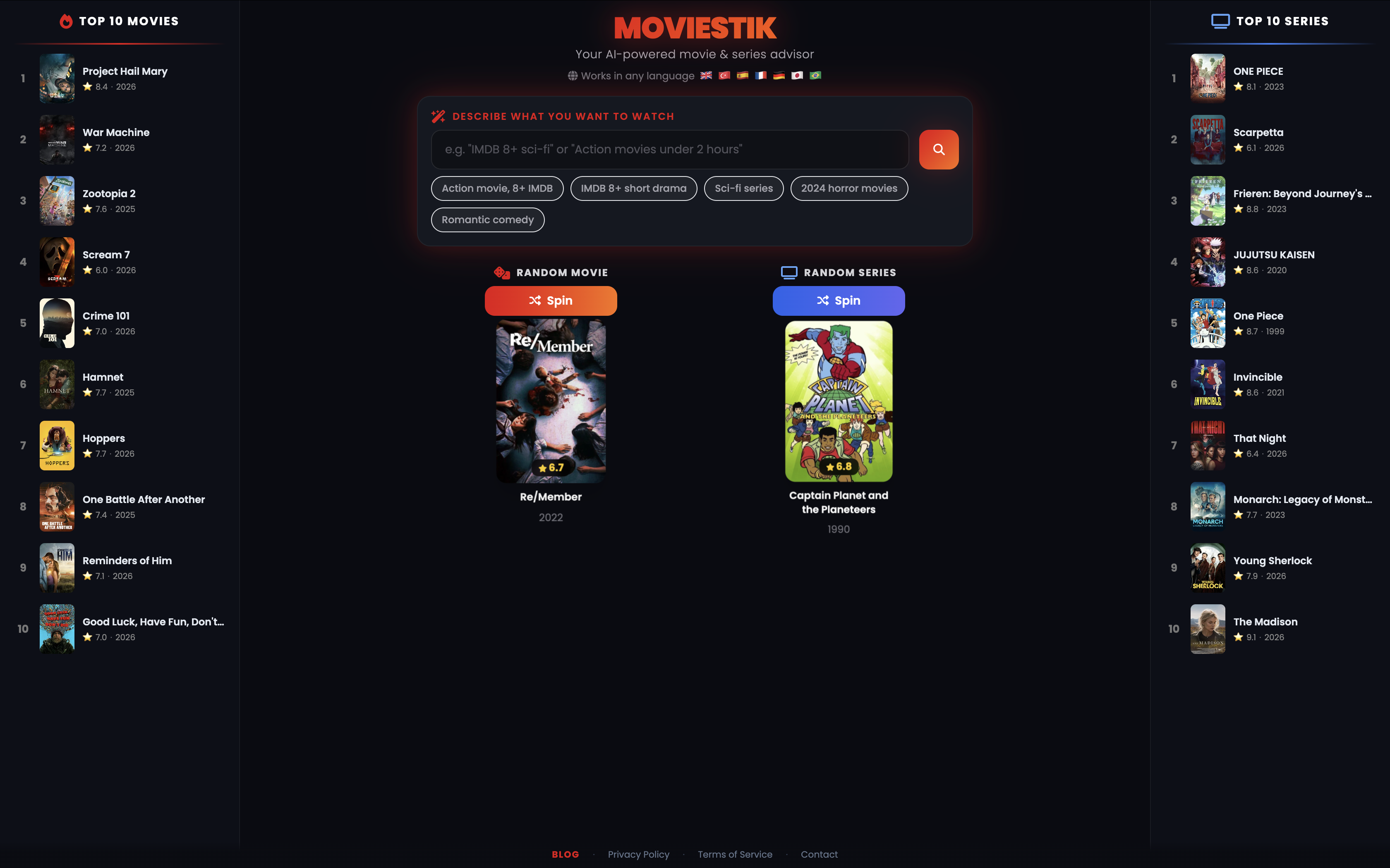 MovieStik – Sinema ve Dizi Tutkunları İçin Kişiselleştirilmiş Deneyim Platformu